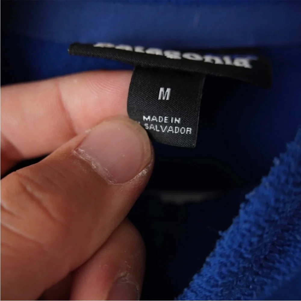 Patagonia Micro D Fleece 1/4 Zip Pullover Sweater Men Medium Blue Outdoor Hiking